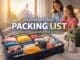Disneyland Paris packing list suitcase with travel essentials for a theme park trip