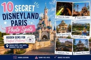Secret photo spots Disneyland Paris hidden gems including castle, pirate ship and quiet locations for unique pictures
