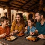 Guests enjoying African-inspired meals at Hakuna Matata Restaurant Disneyland Paris