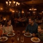 Guests enjoying grilled dishes at Silver Spur Steakhouse Disneyland Paris