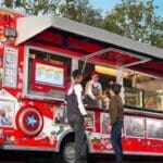 FAN-tastic Food Truck in Avengers Campus at Disneyland Paris with futuristic turbine design