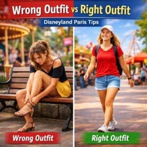What to wear vs what not to wear at Disneyland Paris outfit comparison