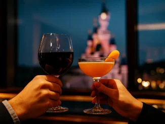 Adults Toasting Cocktails at Disneyland Paris Hotel Bar – Grown-Up Disney Fun