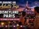 Adults enjoying a stylish Disneyland Paris-inspired evening with cocktails, castle lights and romantic atmosphere