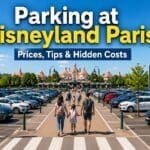 Disneyland Paris parking guide showing car park layout and entrance tips
