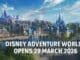 Concept art of Disney Adventure World at Disneyland Paris with Arendelle, mountains, lake and the text ‘Disney Adventure World Opens 29 March 2026