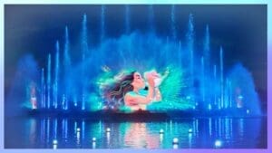 cascade of lights disney adventure world night time show