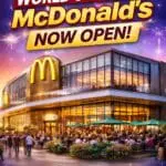 now open in disney village at disneyland paris. the worlds largest mcdonalds