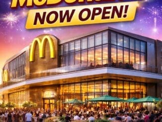 now open in disney village at disneyland paris. the worlds largest mcdonalds