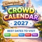 Disneyland Paris Crowd Calendar 2027 predicted busy and quiet dates