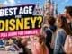 Best age for Disneyland Paris showing family with children of different ages enjoying theme park