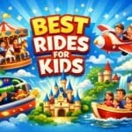 best rides for kids at Disneyland Paris featuring gentle family rides including carousel flying ride and boat ride