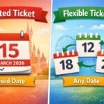 Disneyland Paris ticket price comparison showing savings between dated and flexible tickets
