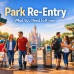 Can you leave and re enter Disneyland Paris with guests walking through entrance gates
