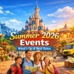 Disneyland Paris Summer 2026 events featuring themed zones with castle, family and seasonal experiences