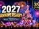 Disneyland Paris 35th Anniversary 2027 castle celebration with fireworks and crowds planning guide