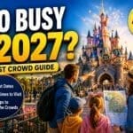 Disneyland Paris busy crowds 2027 theme park queues castle anniversary year high demand