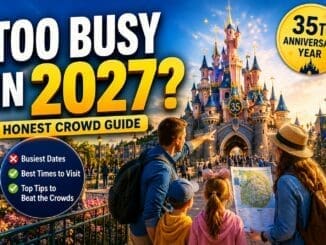 Disneyland Paris busy crowds 2027 theme park queues castle anniversary year high demand
