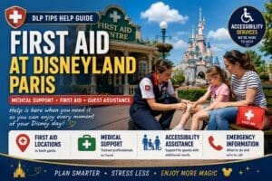 First aid support and medical assistance available at Disneyland Paris for families and guests