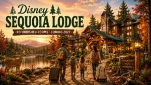 Disney Sequoia Lodge at Disneyland Paris with newly refurbished woodland-inspired rooms opening ahead of the 2027 refurbishment