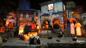 Pirates of the Caribbean onride shot with fire and pirates